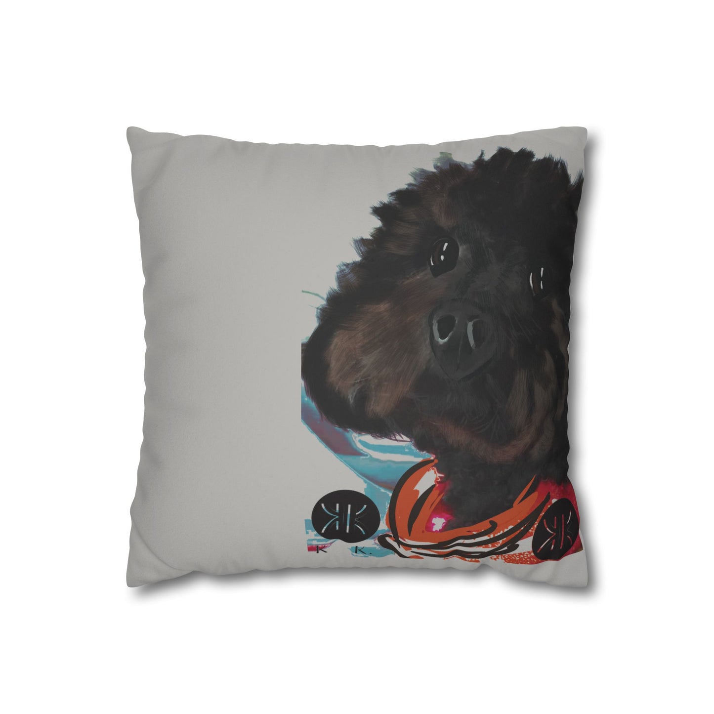 COAL Pillowcase - Modern Art Portrait Watercolour Design