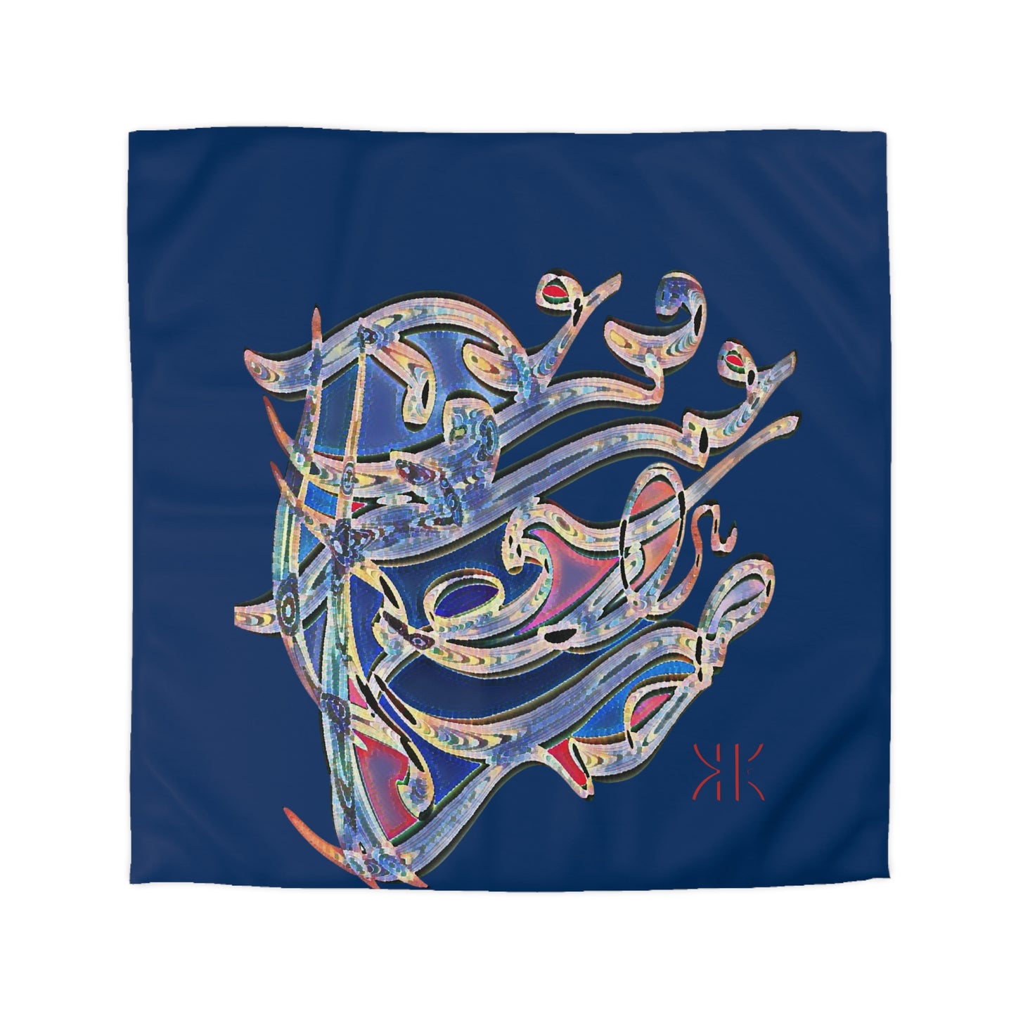 Kalli K Serenity Microfiber Duvet Cover – Elegant Modern Calligraphy design for your Bedrooms