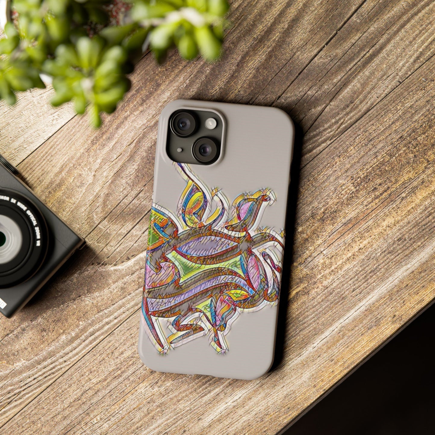 ' Modern Art Slim Phone Case -LOVE