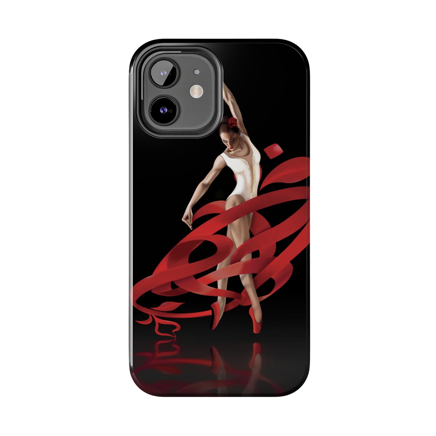 Phone Case Persian Calligraphy Rose Ribbon Ballerina