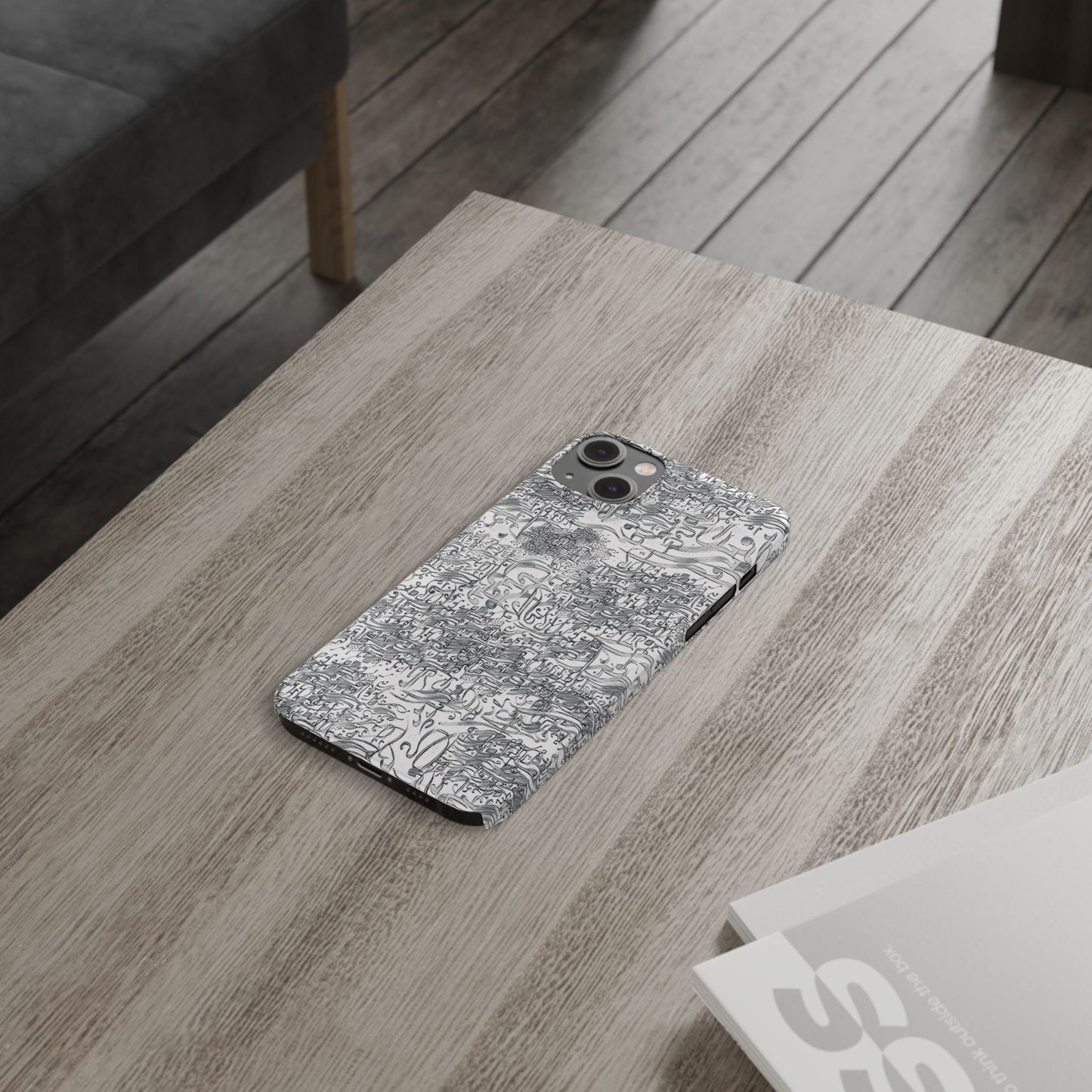 .ه,- ' Modern Art Slim Phone Case -LOVE I- I -.
