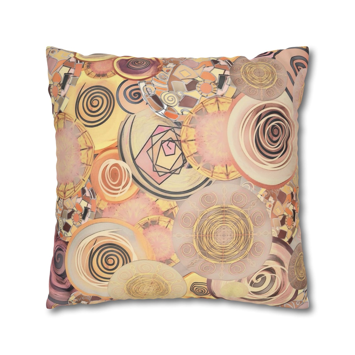 Modern art inspired beauty Faux Suede Square Pillow Cover