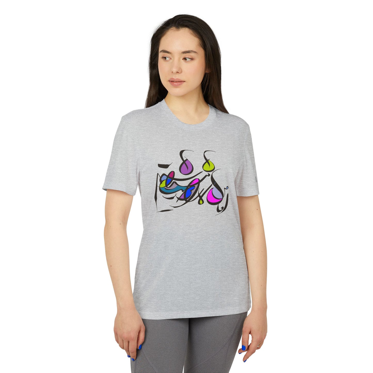 Adidas Unisex Sport T-Shirt with Artwork - Chic & Casual Sportswear modern calligraphy design
