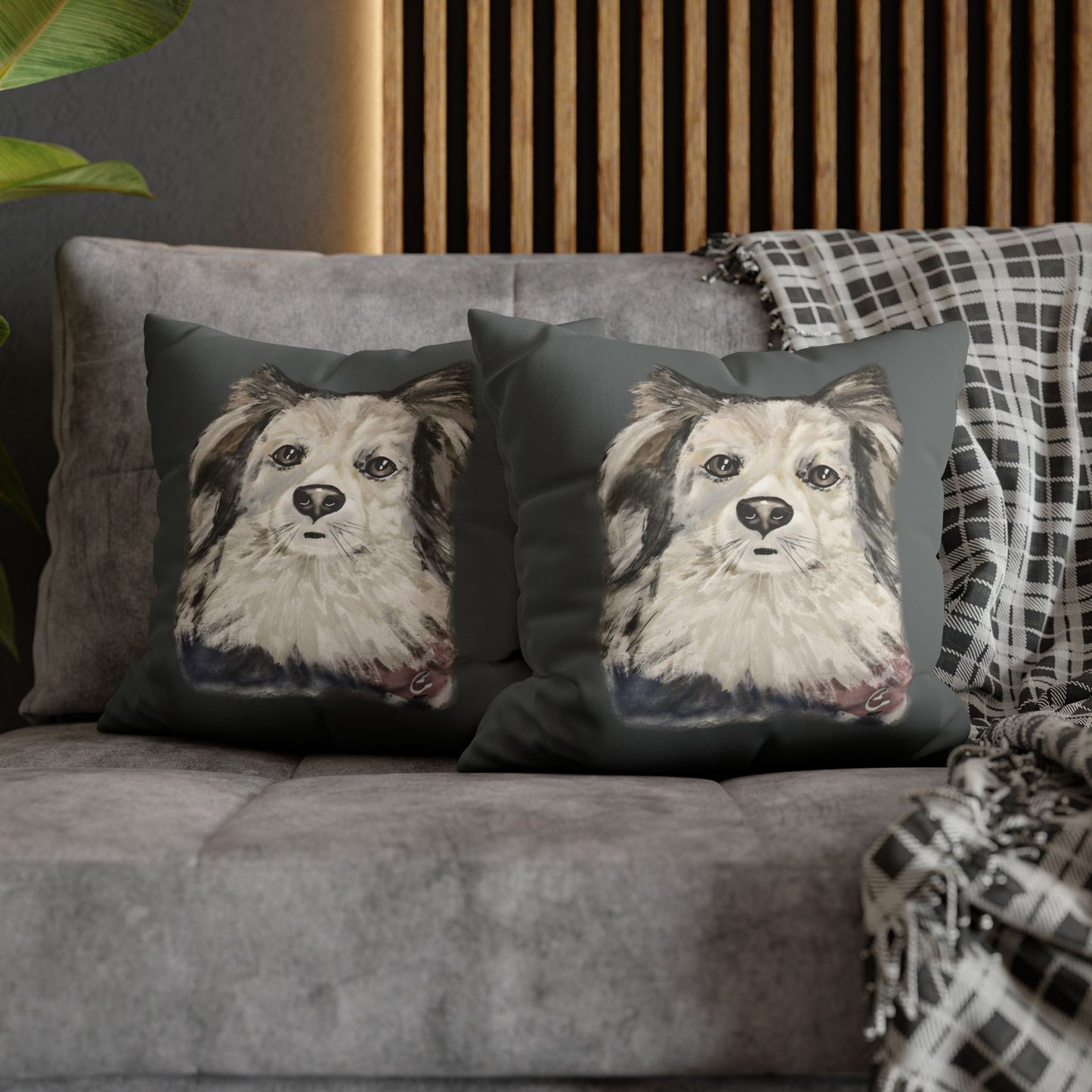 Dog Faux Suede Pillowcase - Pet Home Design