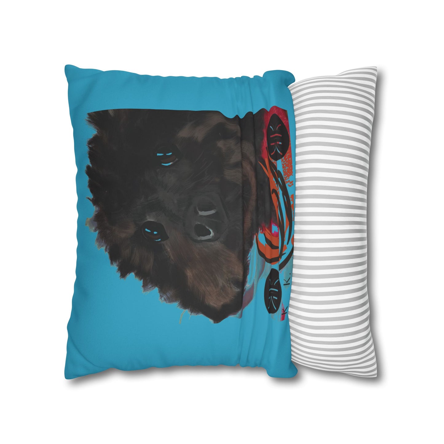 COAL Pillowcase - Modern Art Portrait Watercolour Design