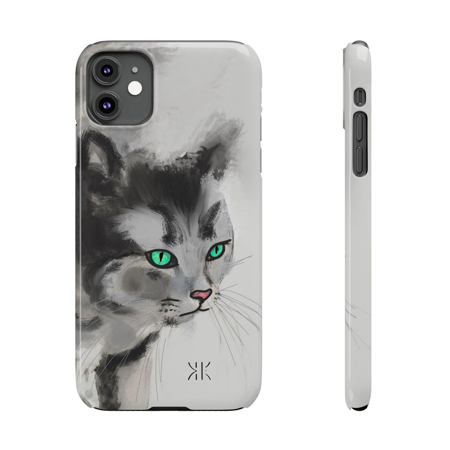 Modern Art Ink water painting Slim Phone Case