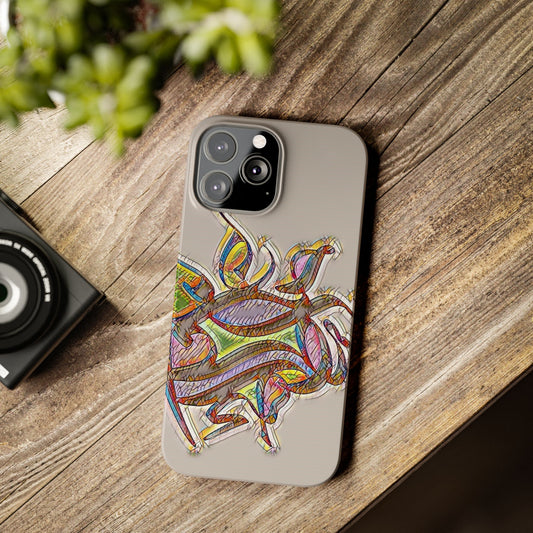 ' Modern Art  Slim Phone Case -LOVE