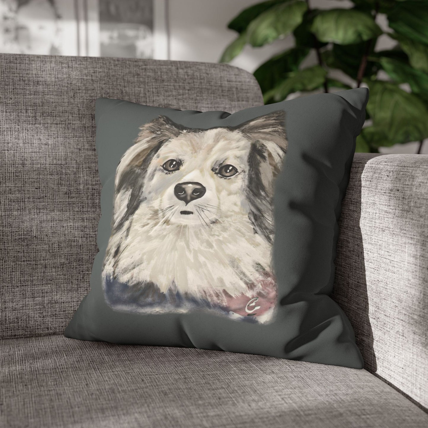 Dog Faux Suede Pillowcase - Pet Home Design