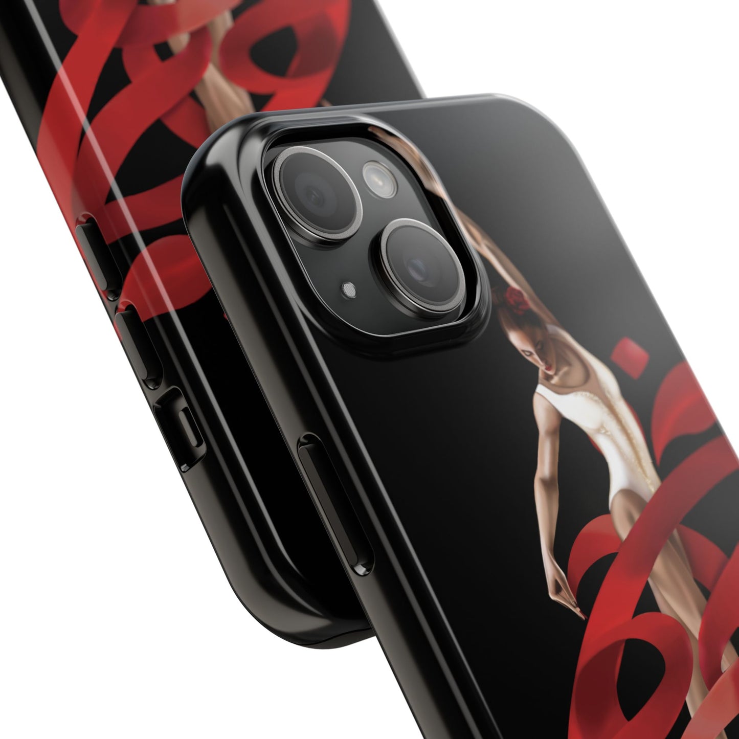 Phone Case Persian Calligraphy Rose Ribbon Ballerina
