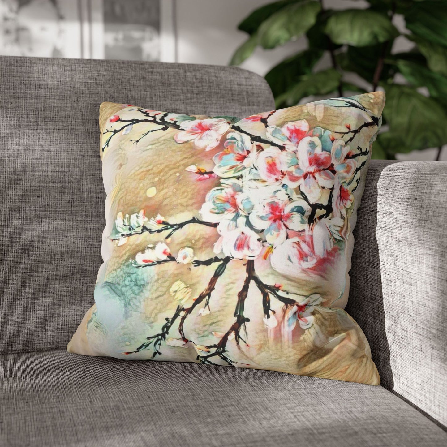 Spring Pillowcase - Modern Art Portrait Watercolour Design
