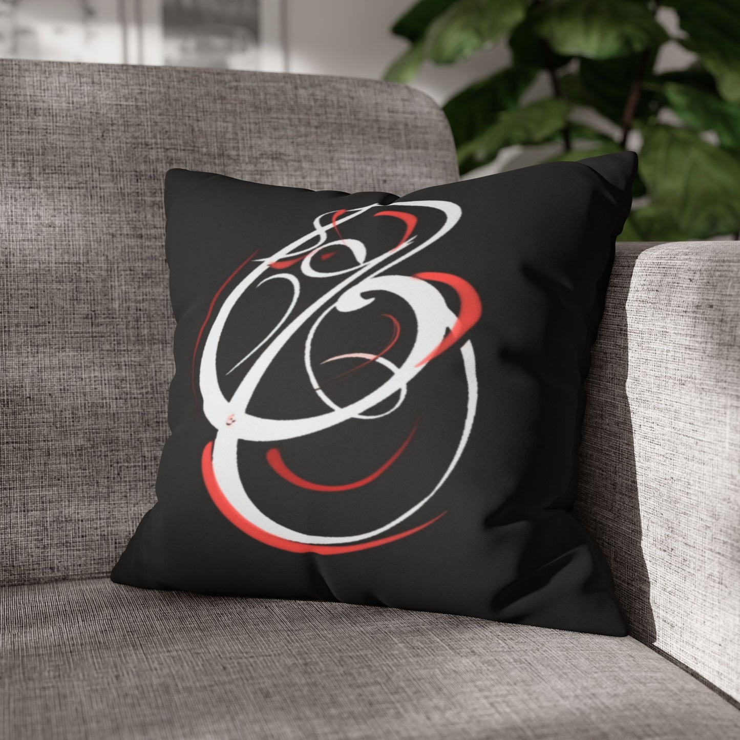 Square Pillowcase - Persian Calligraphy, Modern Handwriting Design