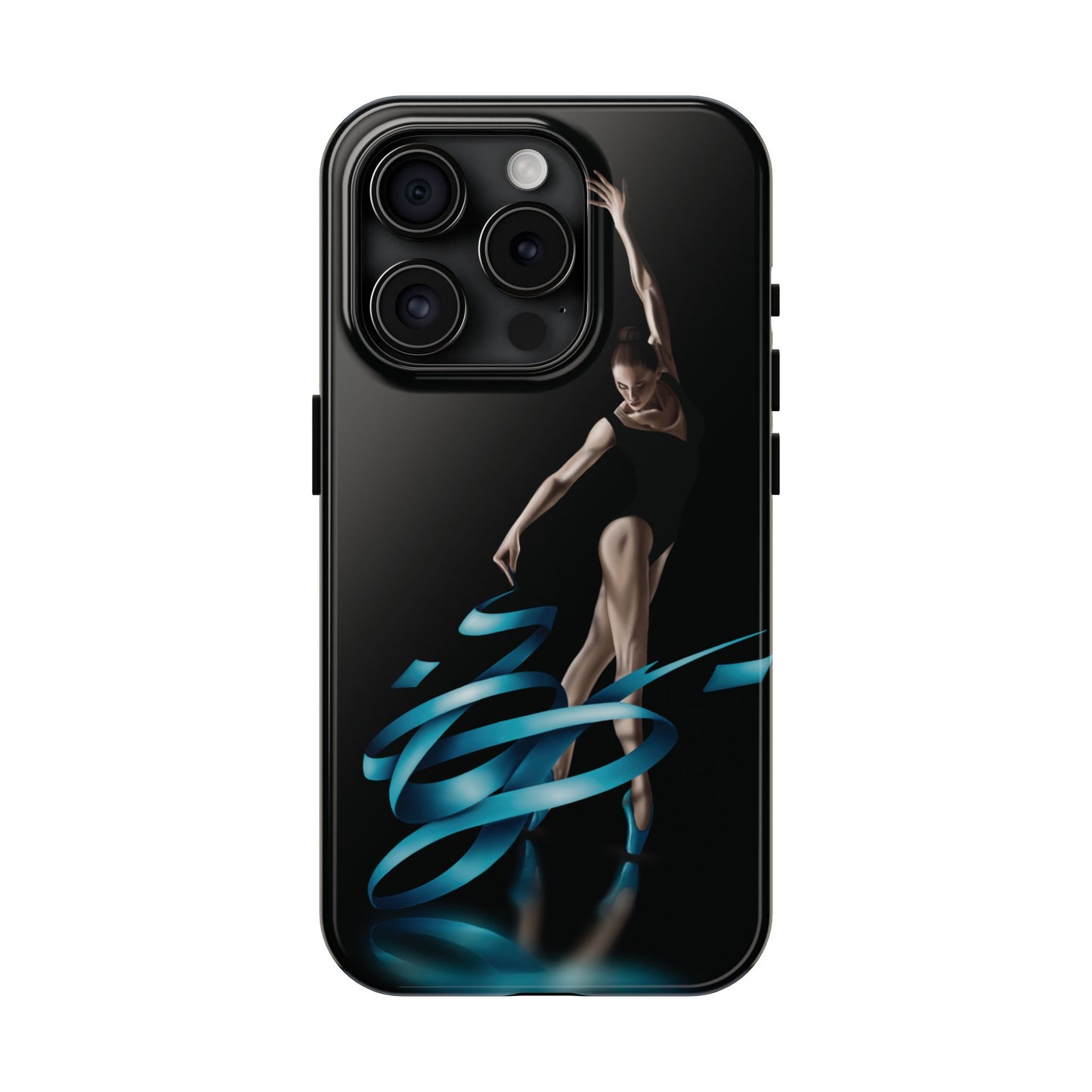 Phone Case Ballerina with Blue Ribbon Persian Calligraphy Design