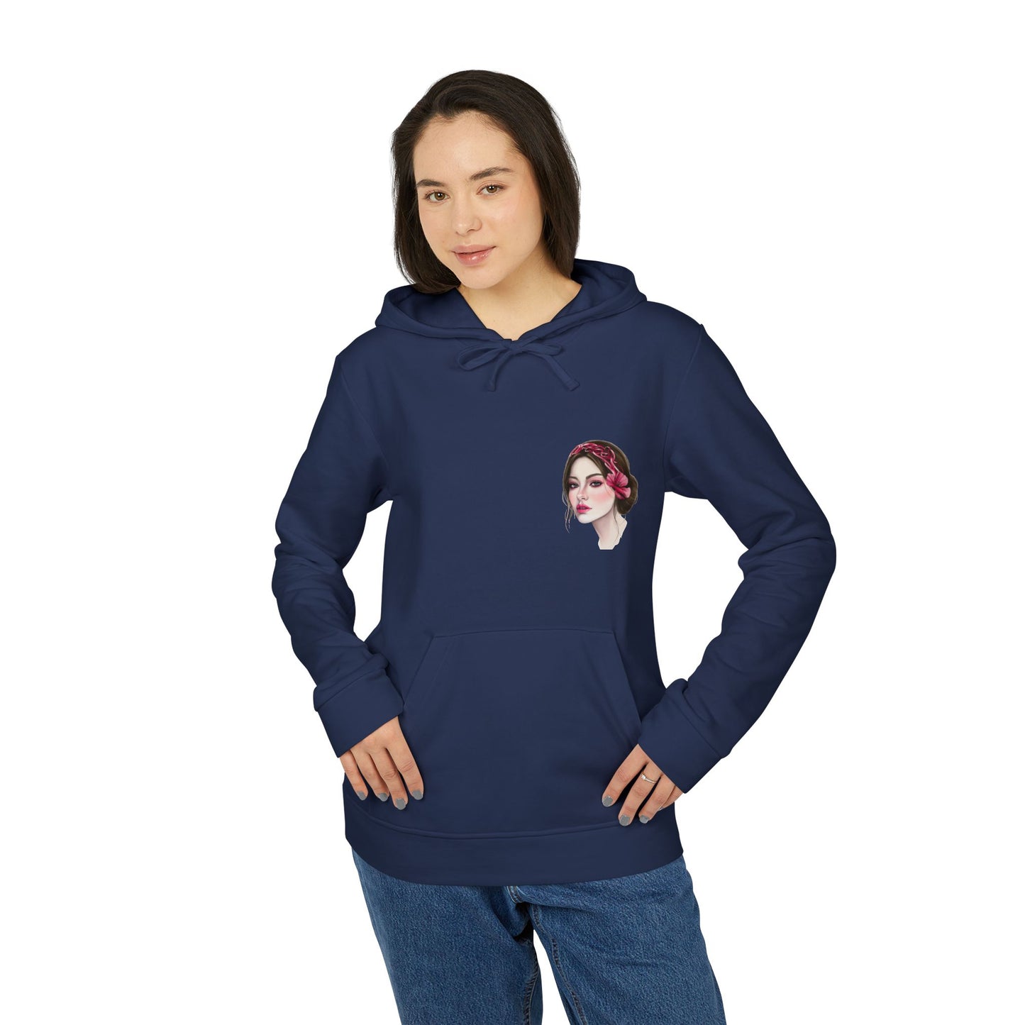 Kalli K X Adidas Unisex Fleece Hoodie- calligraphy headband