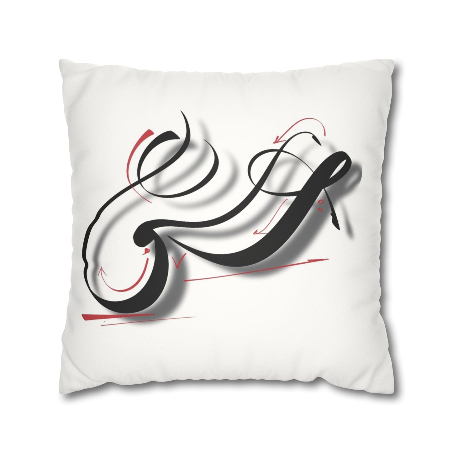 Square Pillowcase - Persian Calligraphy, Modern Handwriting Design