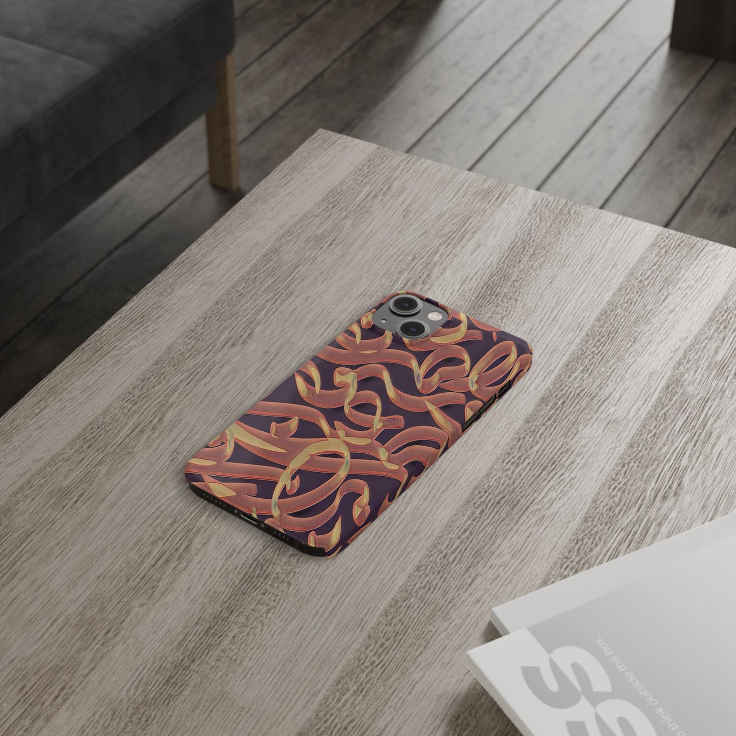 ' Modern Art Slim Phone Case -LOVE I-
