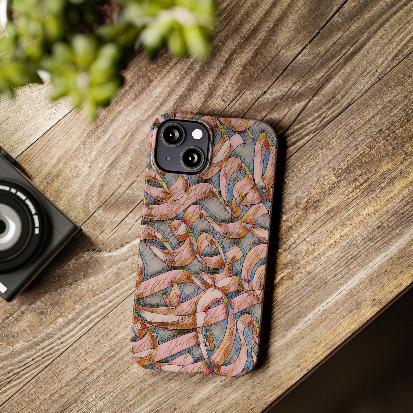 ' Modern Art Slim Phone Case -LOVE I-