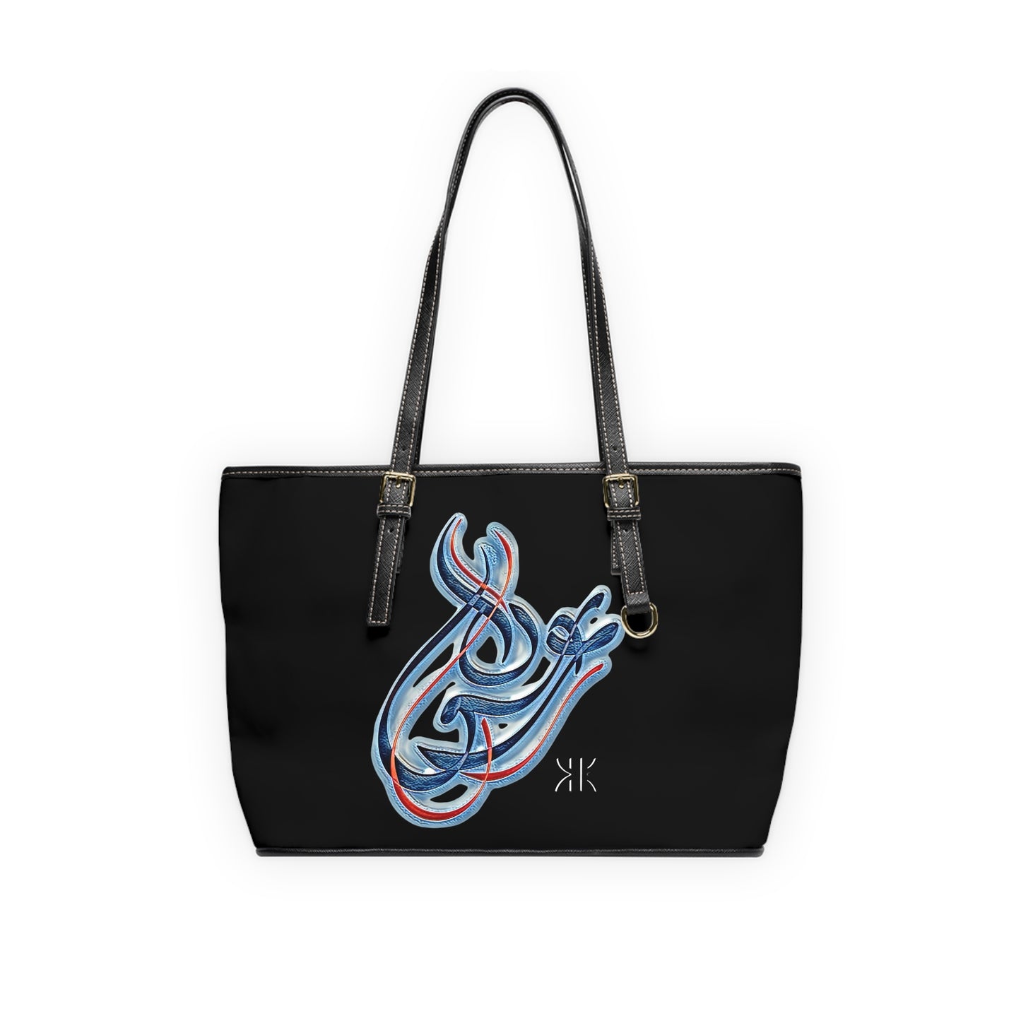 Copy of Elegant PU Leather Shoulder Bag with Artistic Calligraphy Design