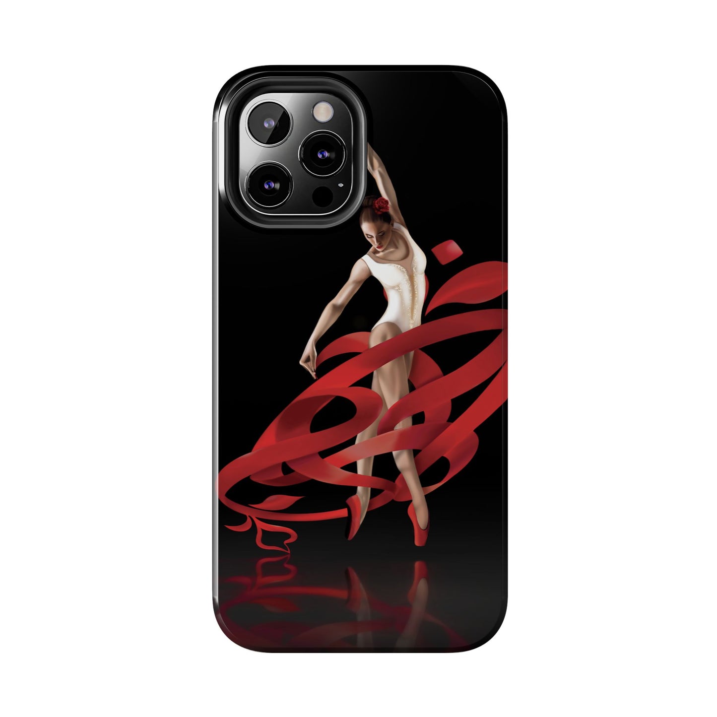 Phone Case Persian Calligraphy Rose Ribbon Ballerina