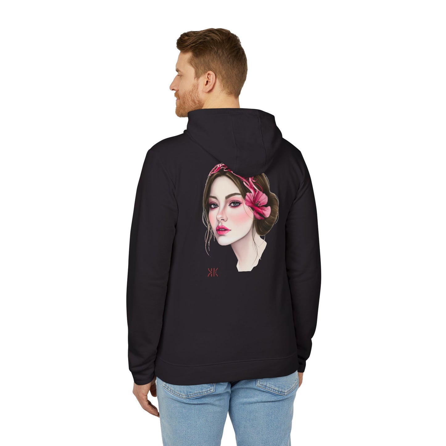 Kalli K X Adidas Unisex Fleece Hoodie- calligraphy headband
