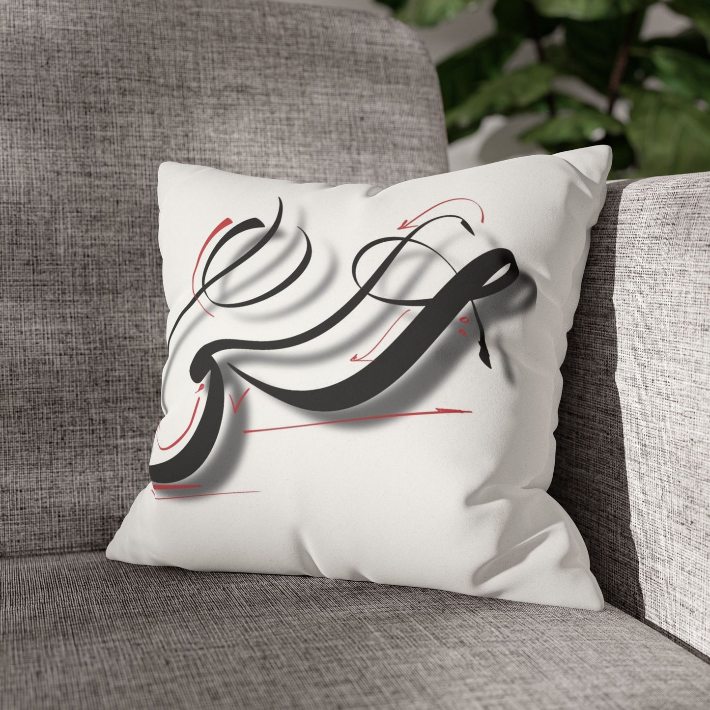 Square Pillowcase - Persian Calligraphy, Modern Handwriting Design