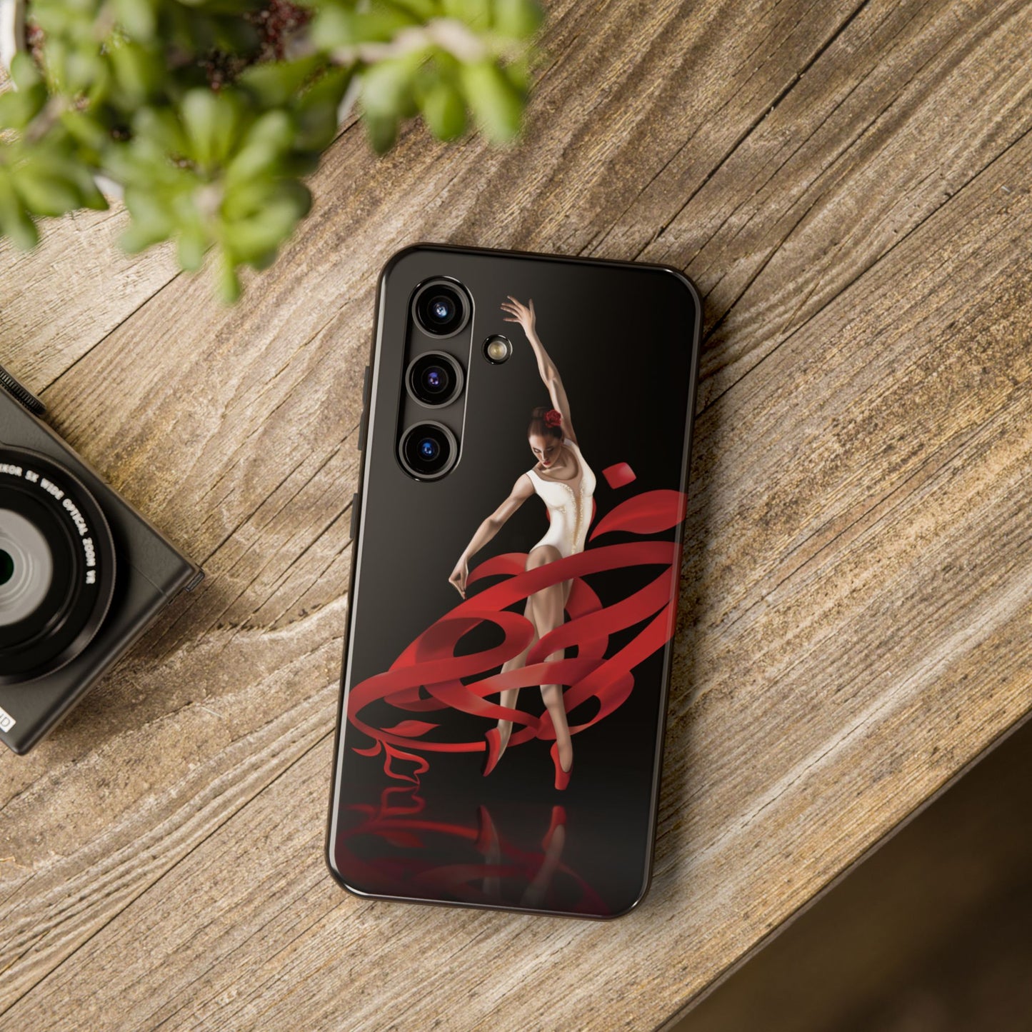 Phone Case Persian Calligraphy Rose Ribbon Ballerina