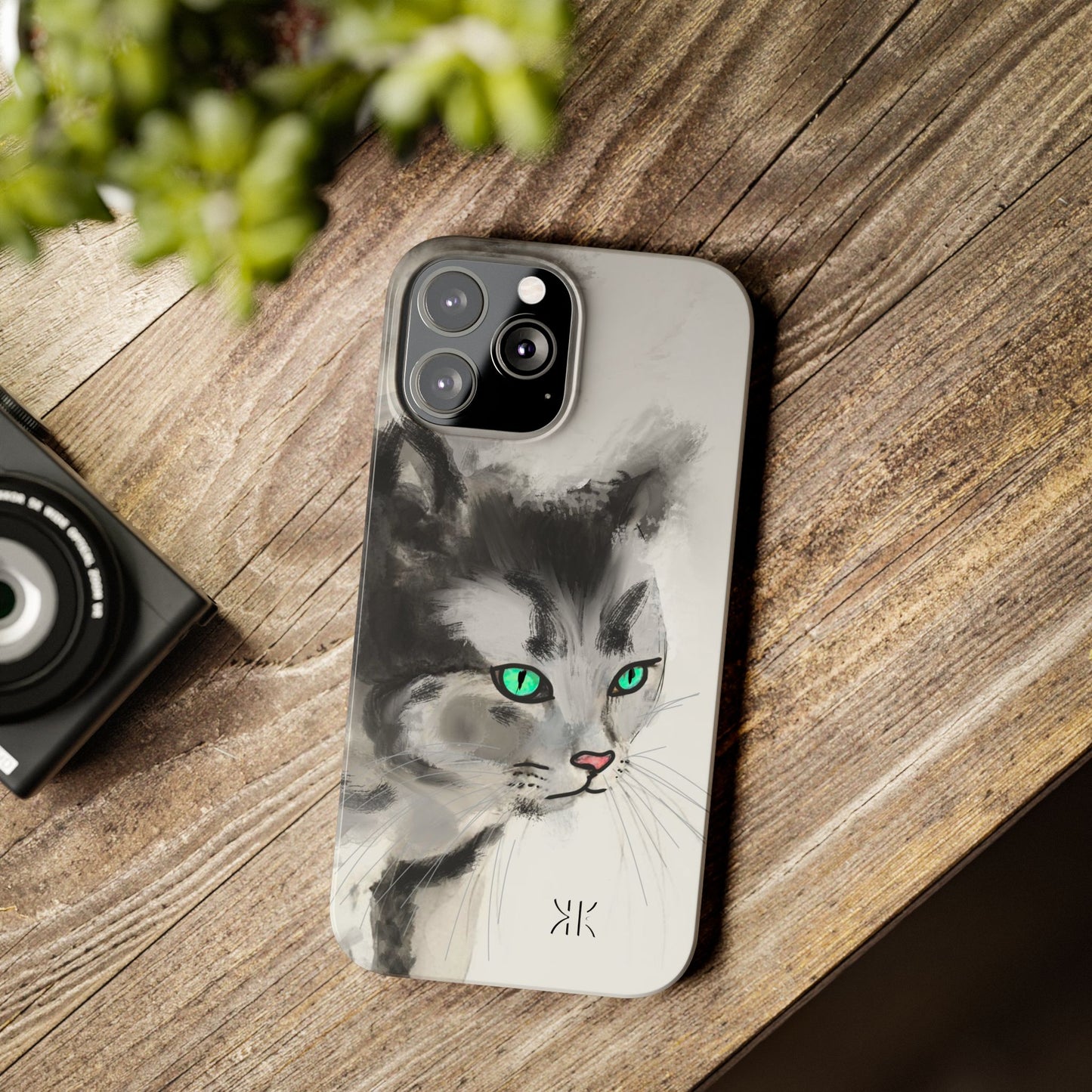 Modern Art Ink water painting Slim Phone Case