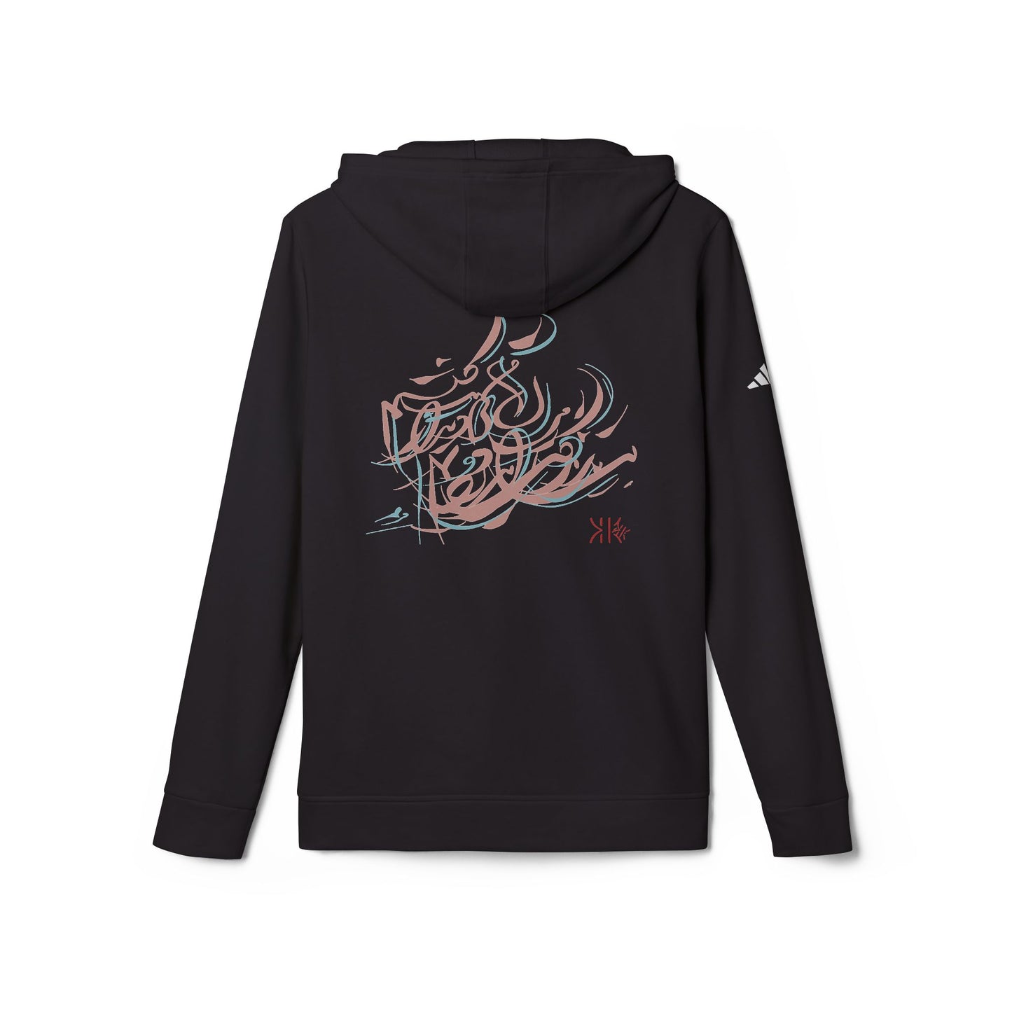 Adidas Fleece Hoodie with Kalli K Modern Calligraphy Design