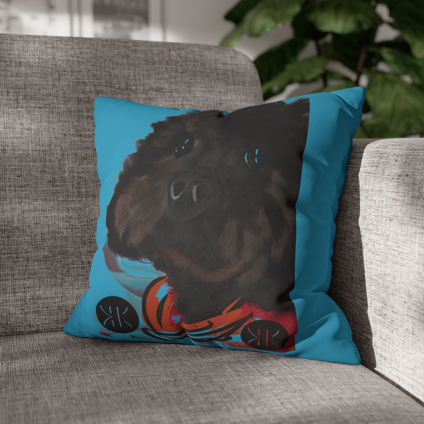 COAL Pillowcase - Modern Art Portrait Watercolour Design