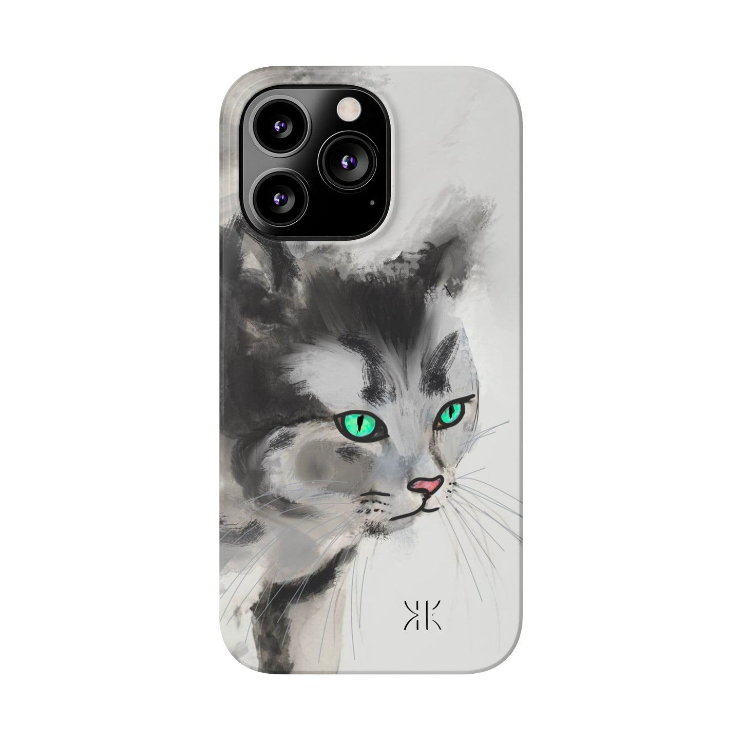 Modern Art Ink water painting Slim Phone Case