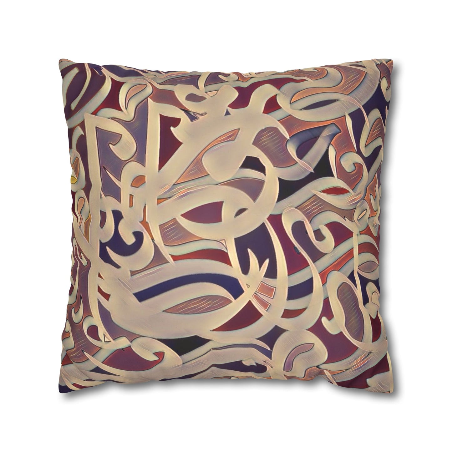 Persian Calligraphy beauty Faux Suede Square Pillow Cover