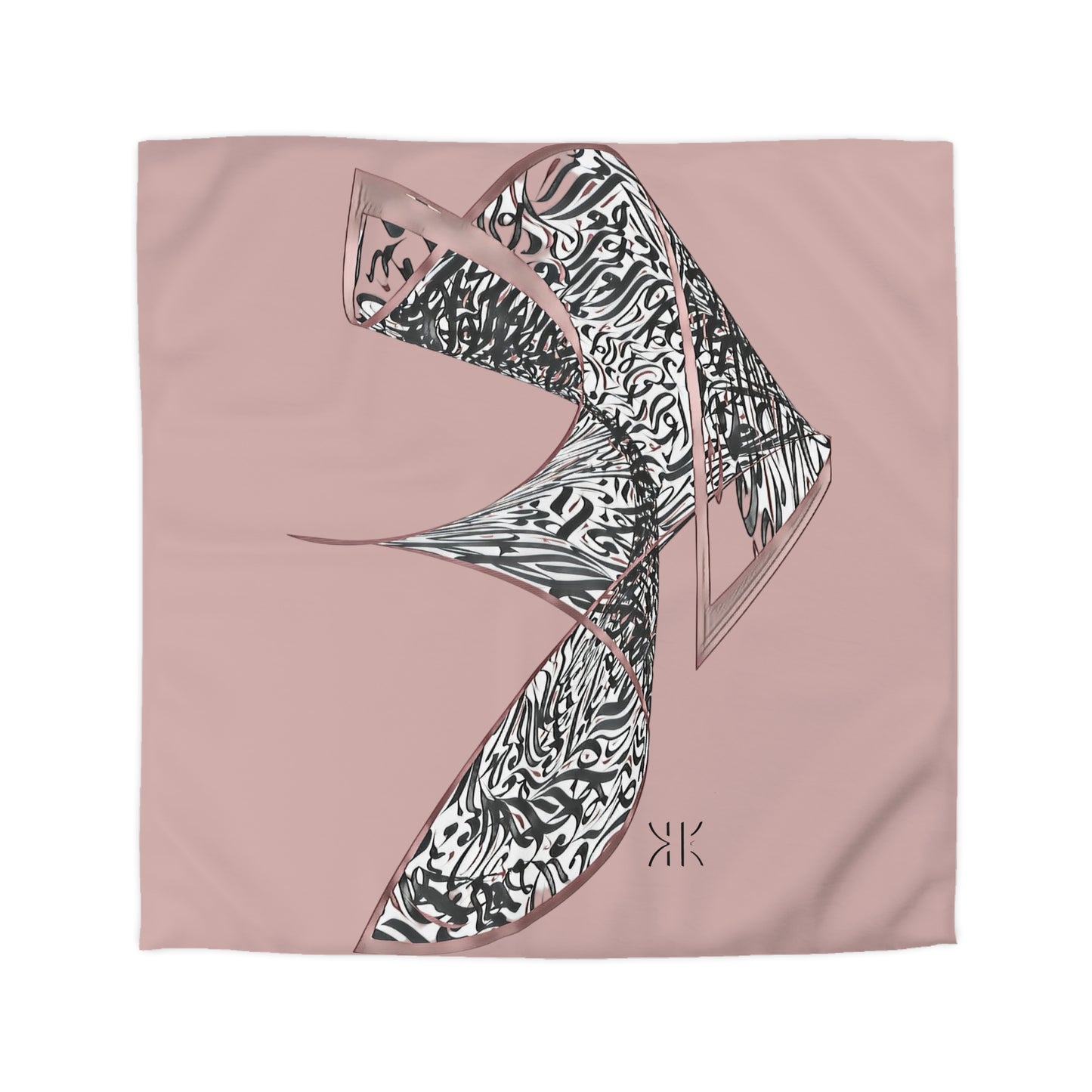 Kalli K Serenity Microfiber Duvet Cover – Elegant Modern Calligraphy design for your Bedrooms