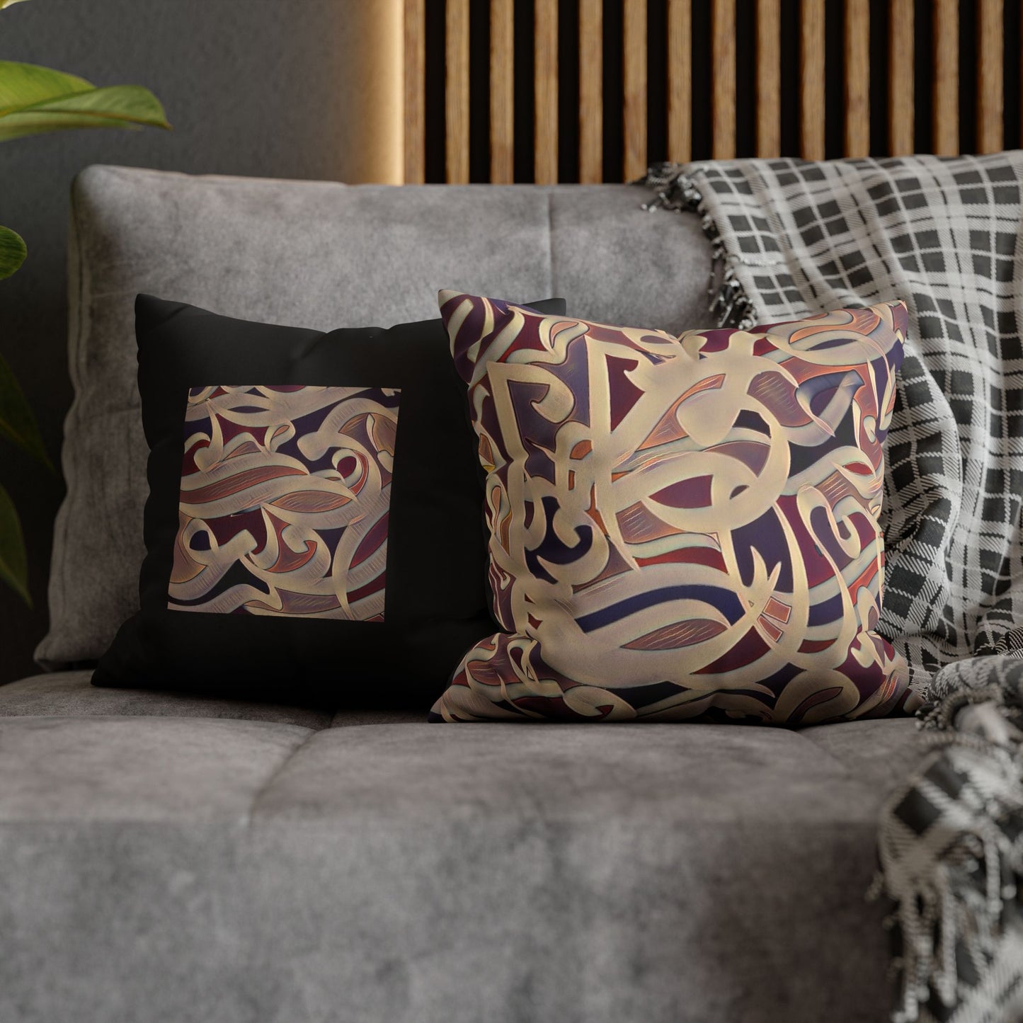 Persian Calligraphy beauty Faux Suede Square Pillow Cover