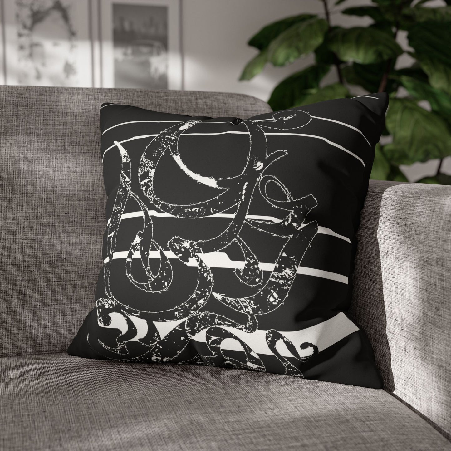 Persian Calligraphy beauty Faux Suede Square Pillow Cover