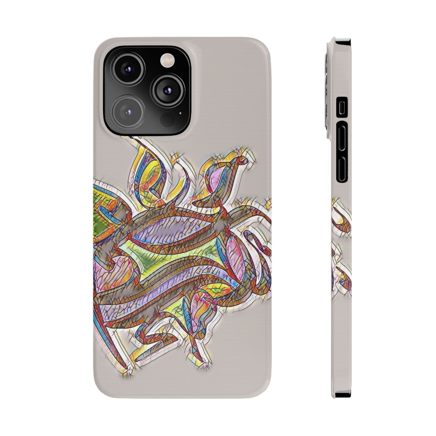 ' Modern Art Slim Phone Case -LOVE