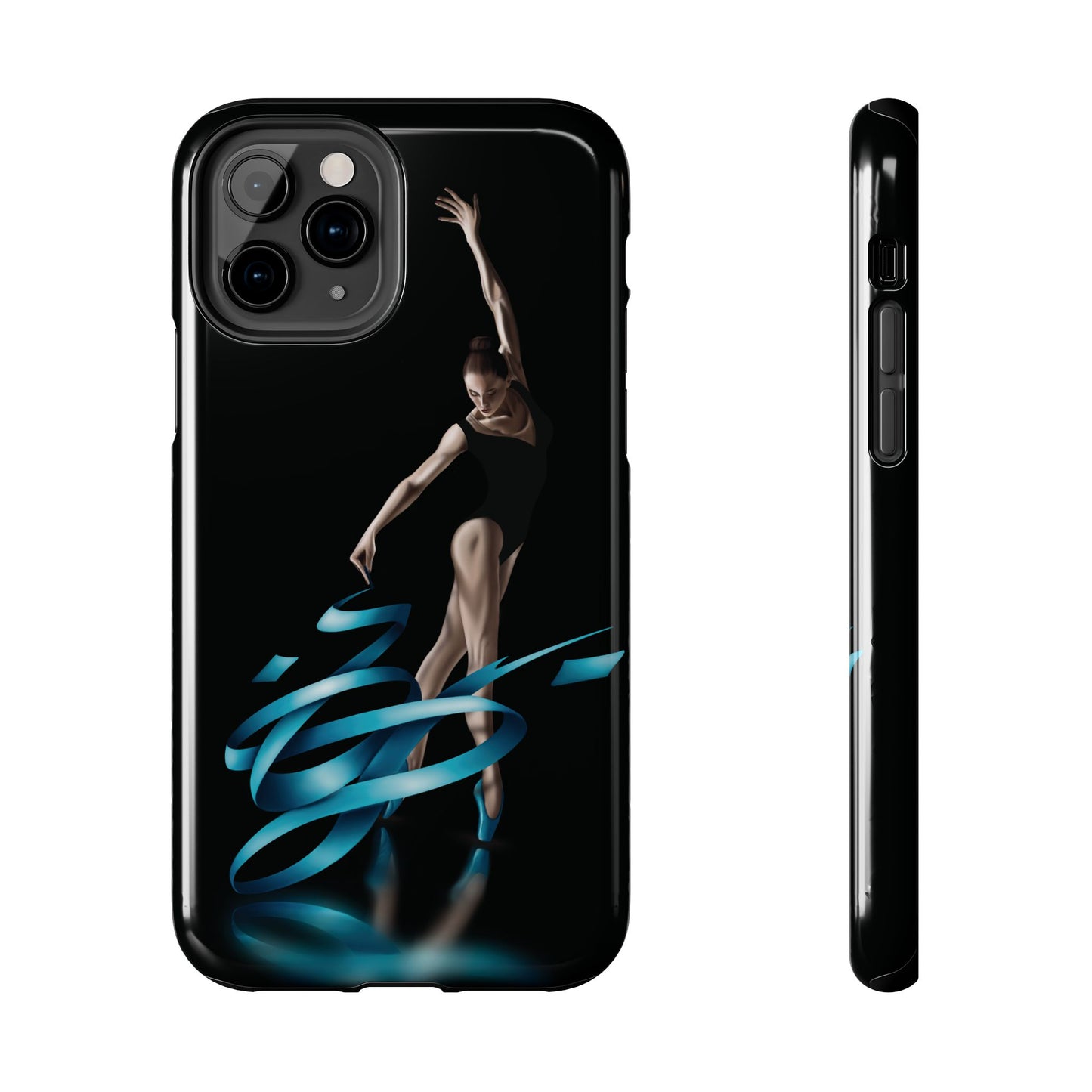 Phone Case Ballerina with Blue Ribbon Persian Calligraphy Design
