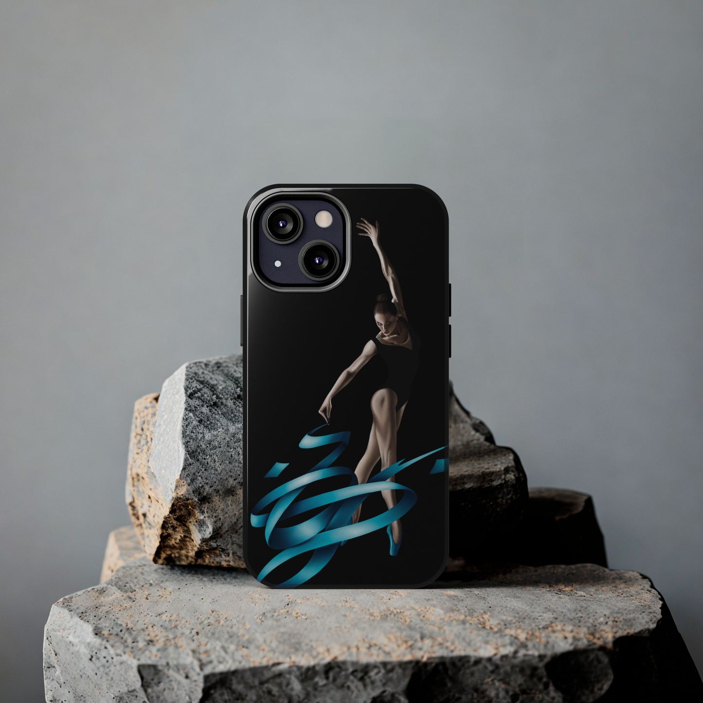 Phone Case - Ballerina with Blue Ribbon Persian Calligraphy Design