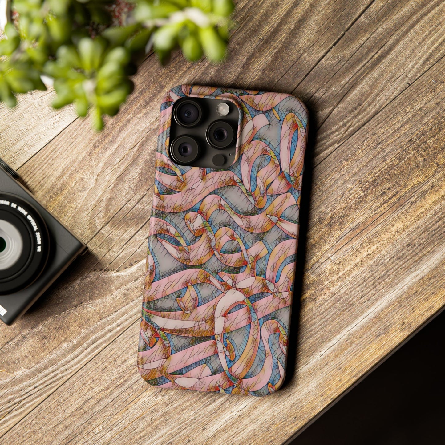 ' Modern Art Slim Phone Case -LOVE I-