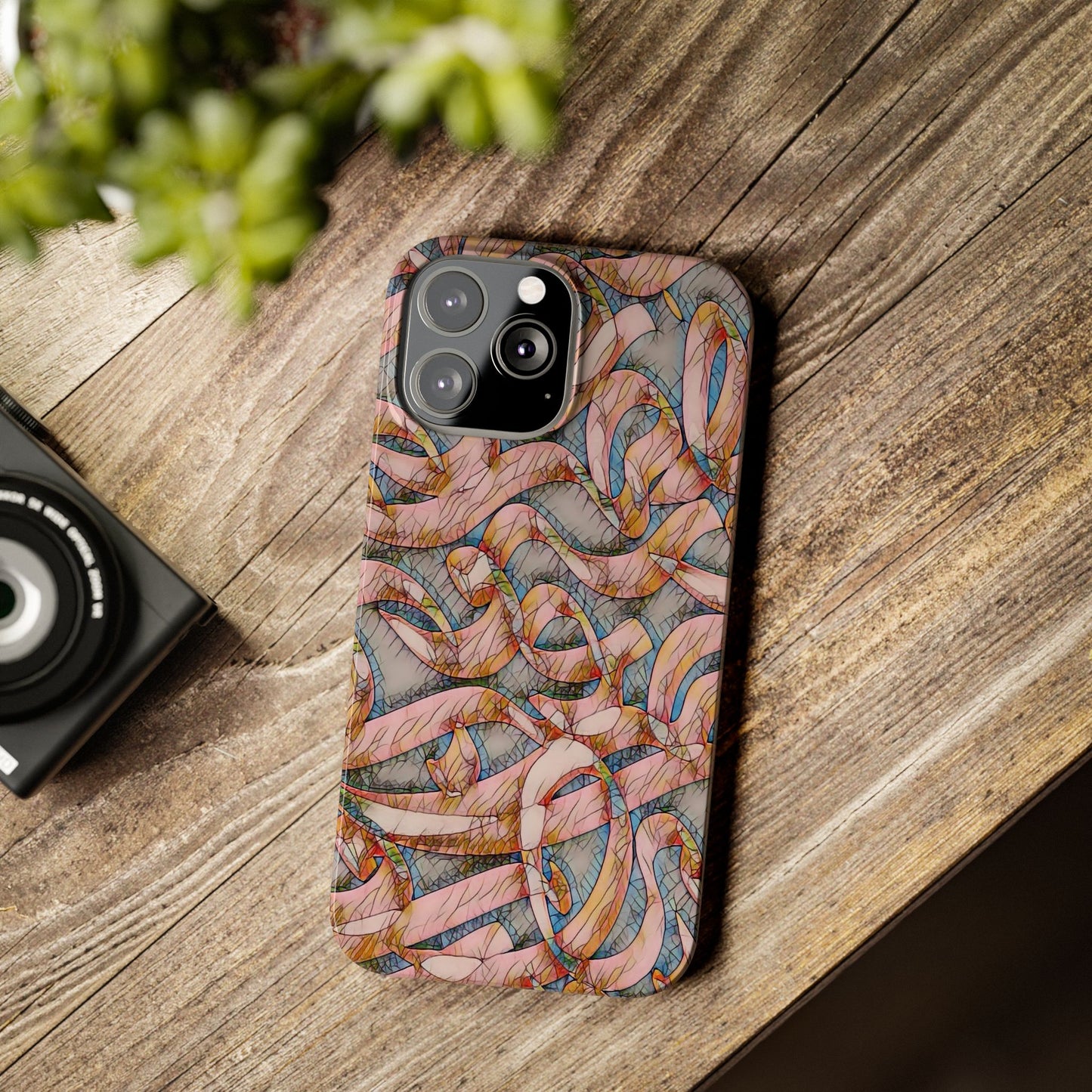 ' Modern Art Slim Phone Case -LOVE I-