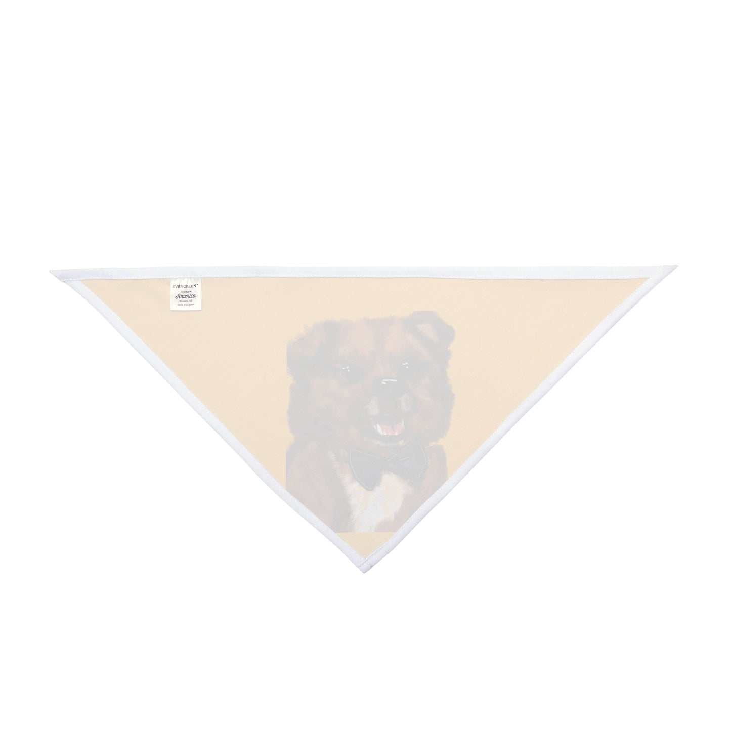 Custom Pet Bandana with Dog Portrait - Yellow Bowtie Design