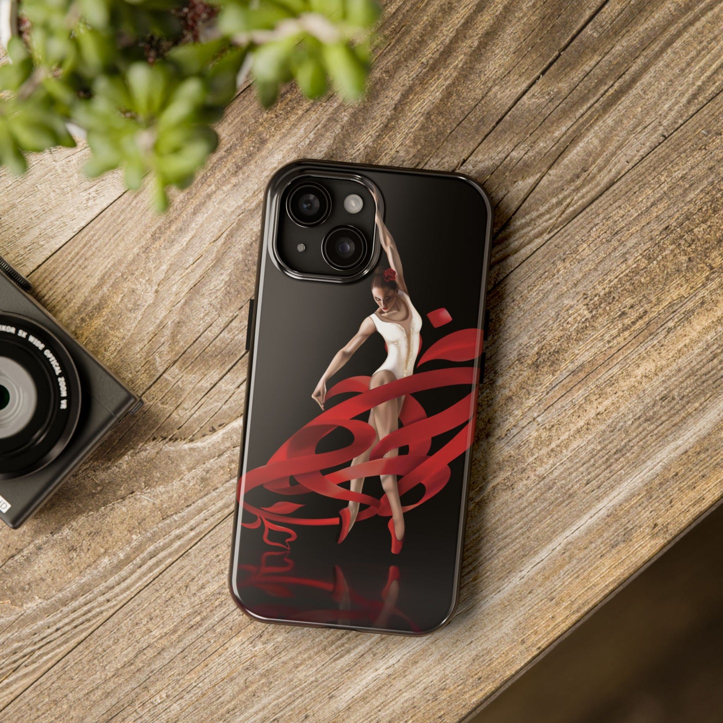 Phone Case Persian Calligraphy Rose Ribbon Ballerina