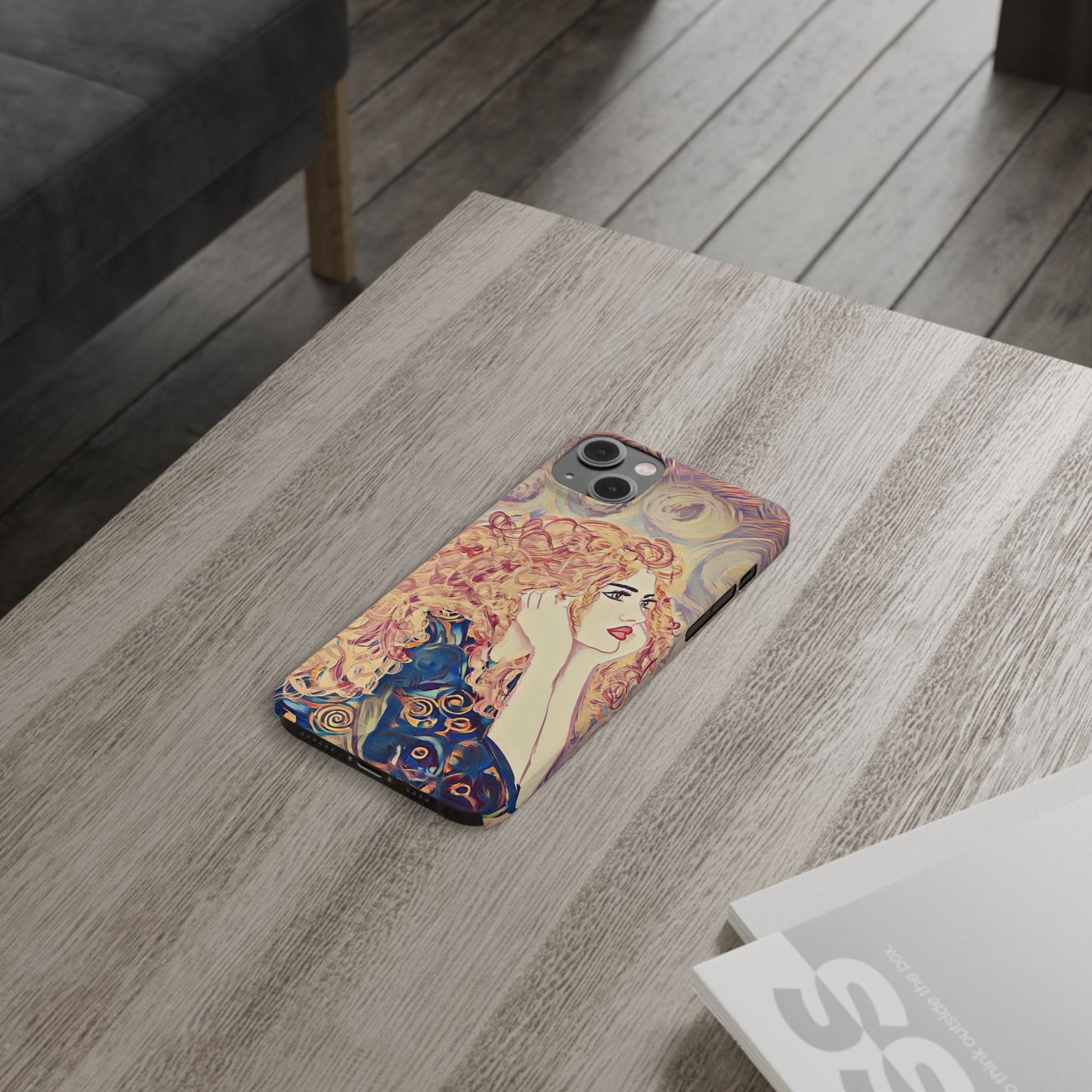 ' Modern Art Slim Phone Case -LOVE,