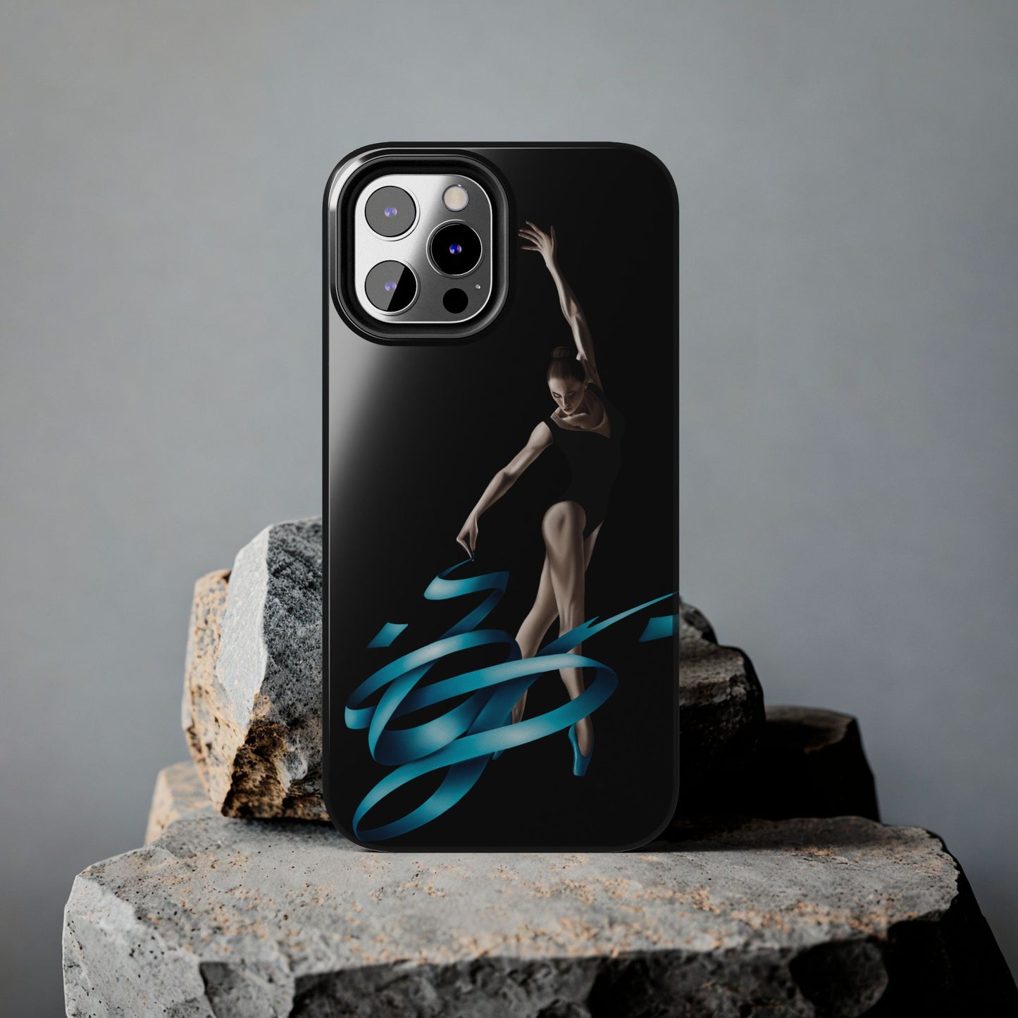 Phone Case - Ballerina with Blue Ribbon Persian Calligraphy Design