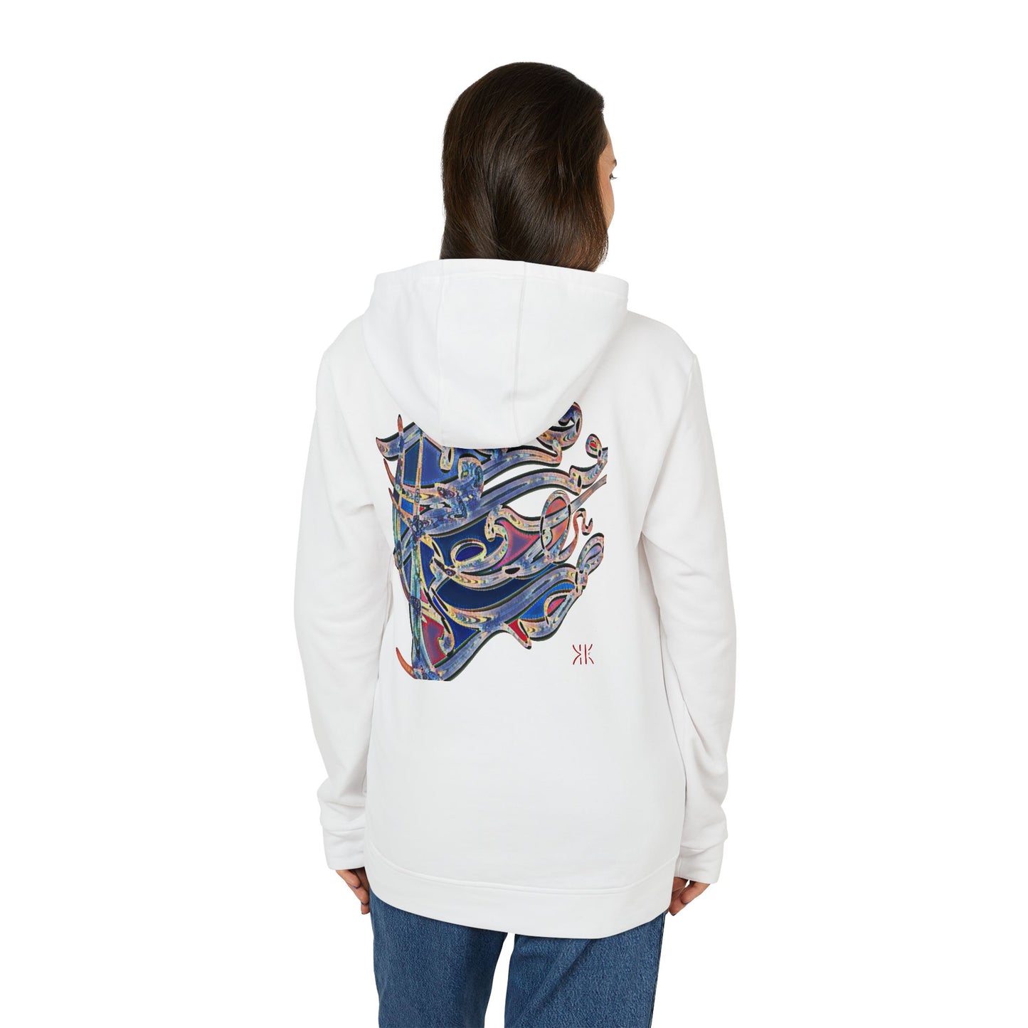 Copy of Fleece Hoodie with Modern Calligraphy Adidas Design