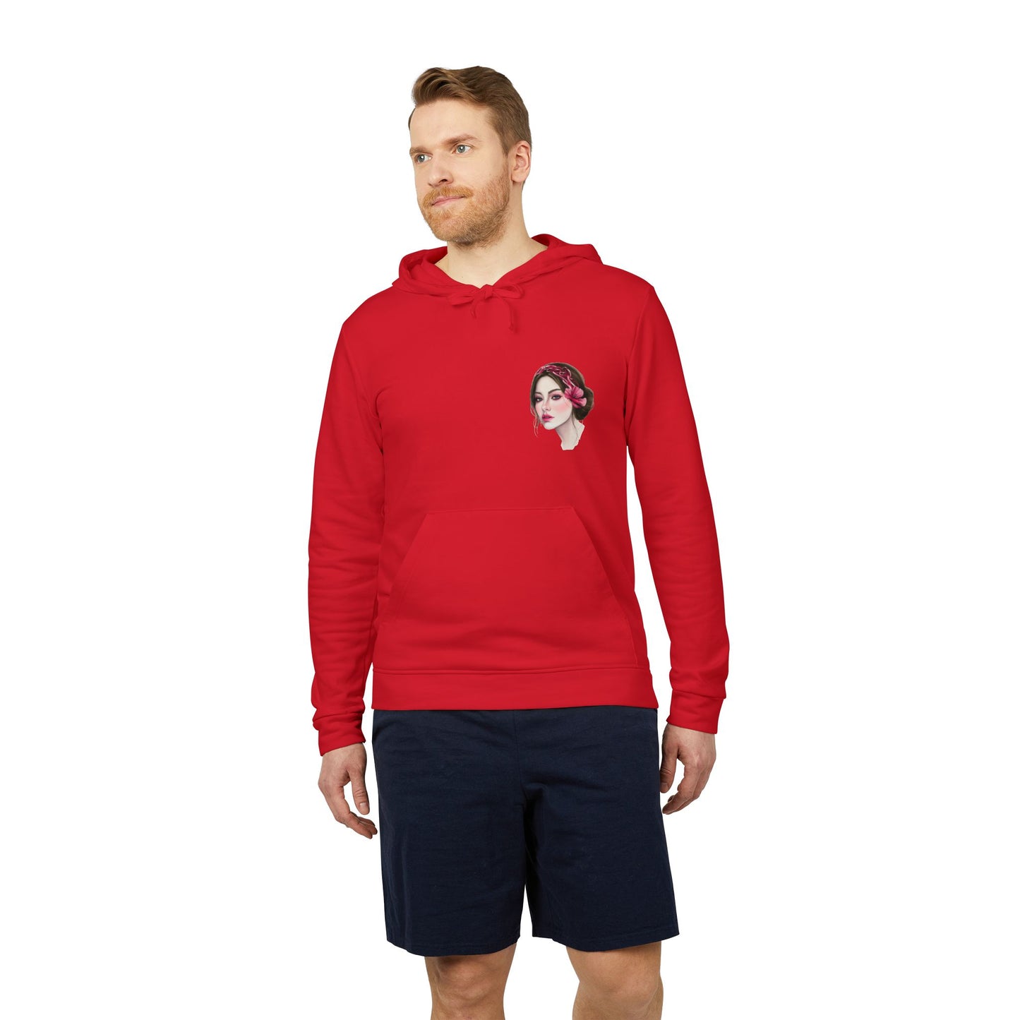 Kalli K X Adidas Unisex Fleece Hoodie- calligraphy headband