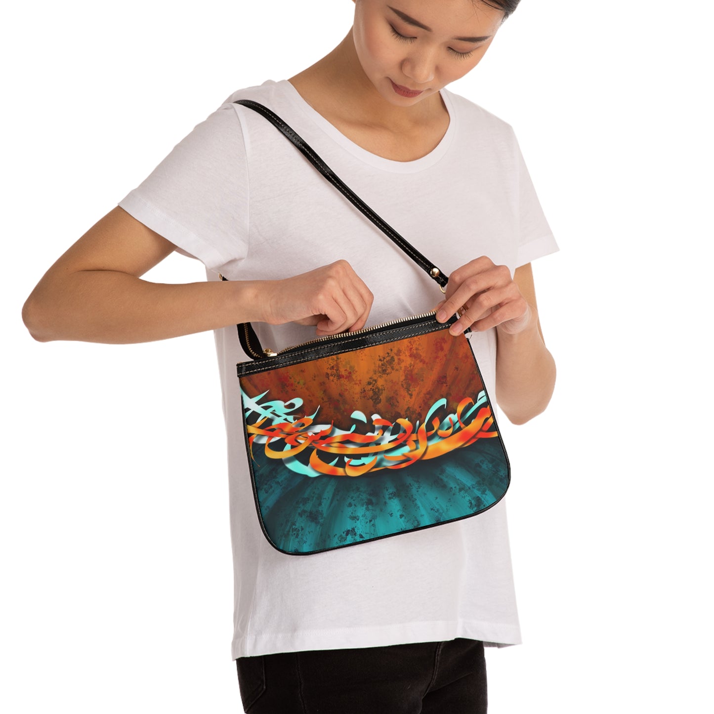 Persian Calligraphy Art Small Shoulder Bag