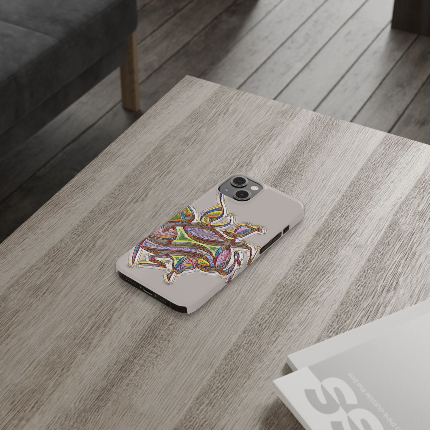 ' Modern Art Slim Phone Case -LOVE