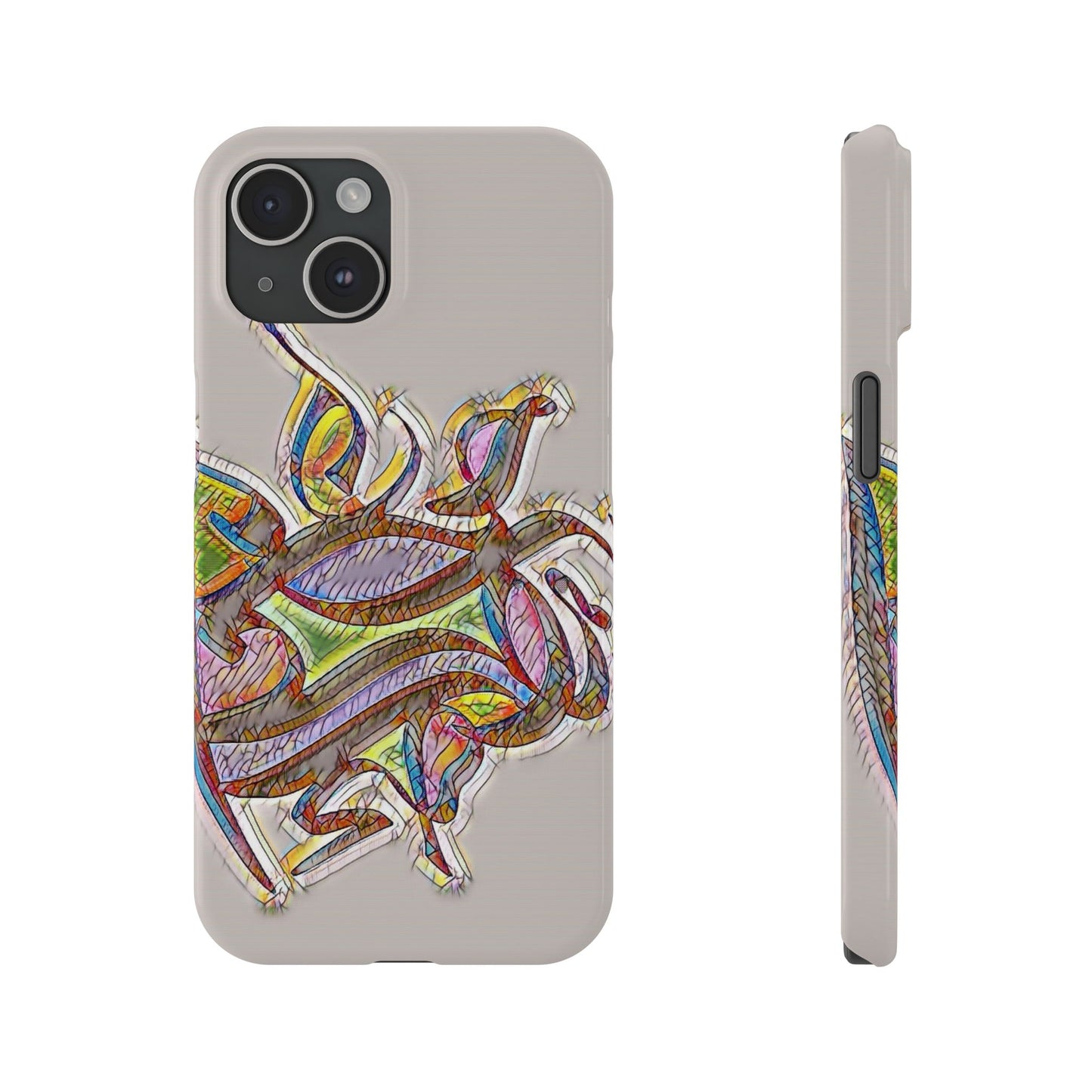 ' Modern Art Slim Phone Case -LOVE