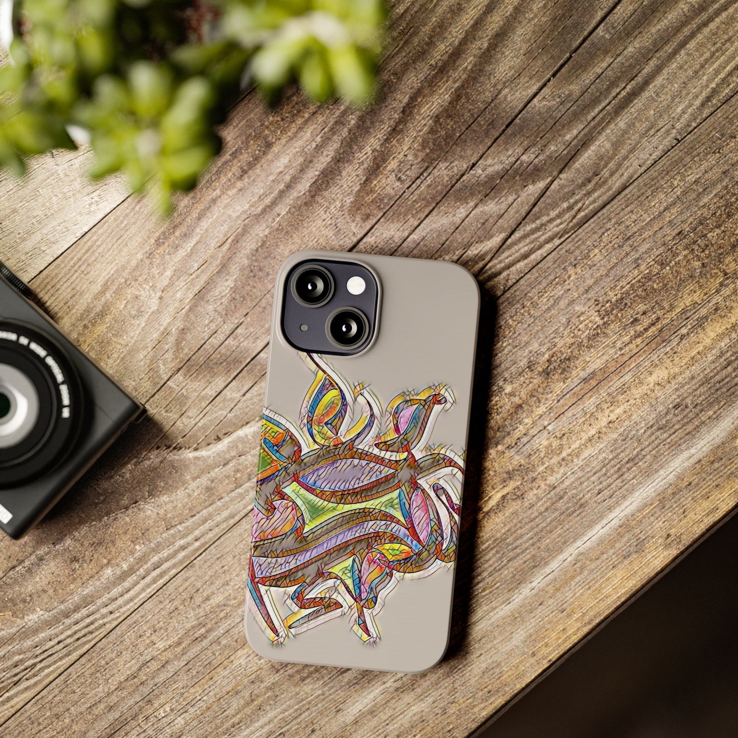 ' Modern Art Slim Phone Case -LOVE