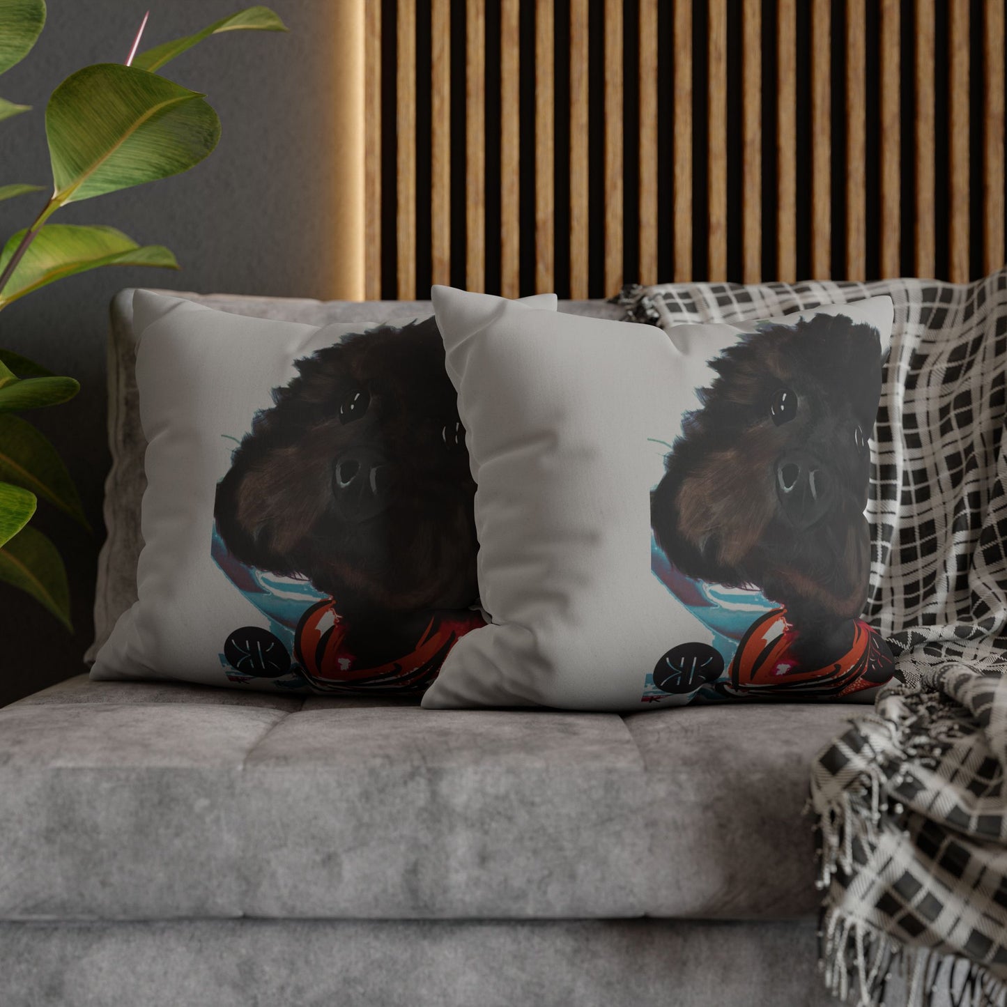 COAL Pillowcase - Modern Art Portrait Watercolour Design