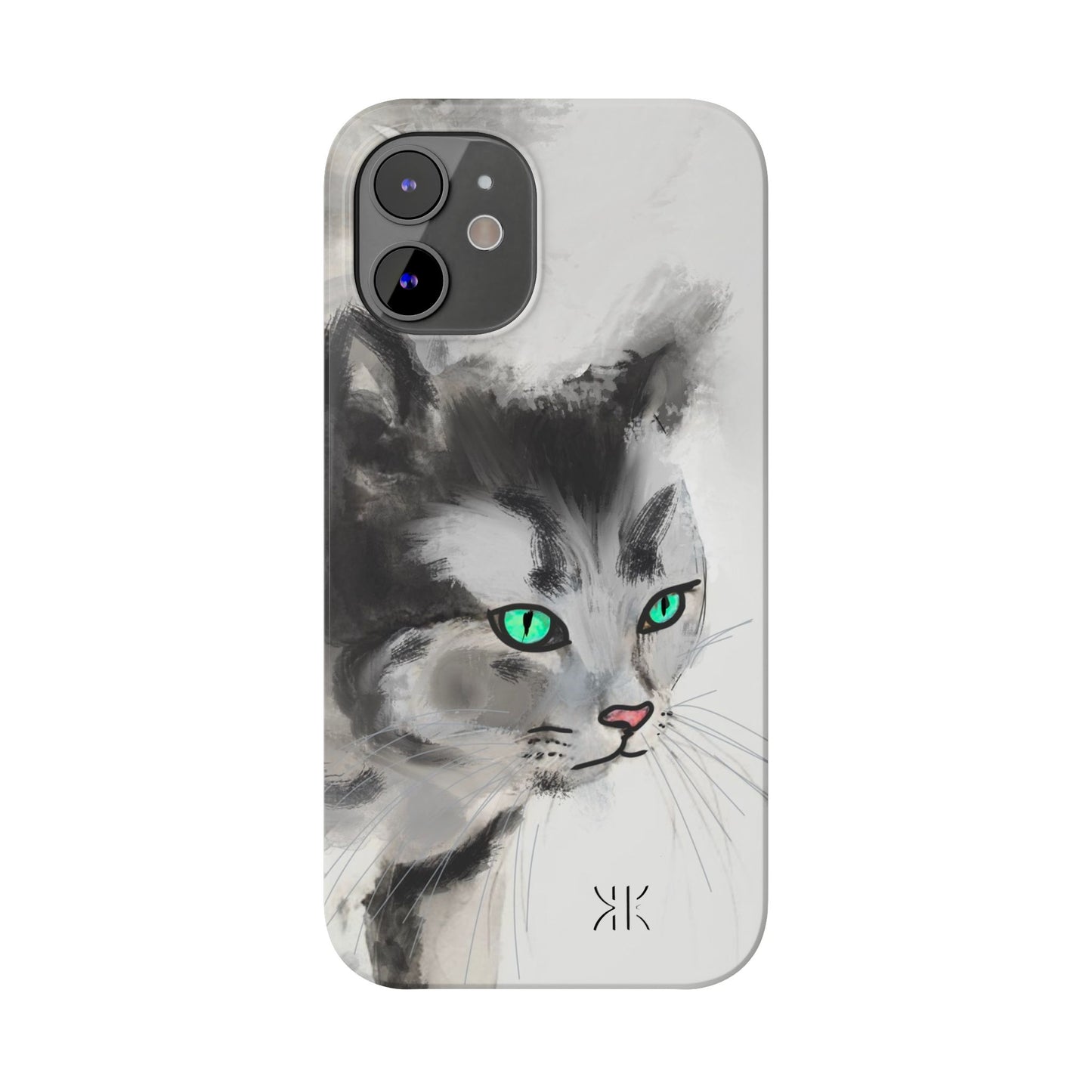 Modern Art Ink water painting Slim Phone Case